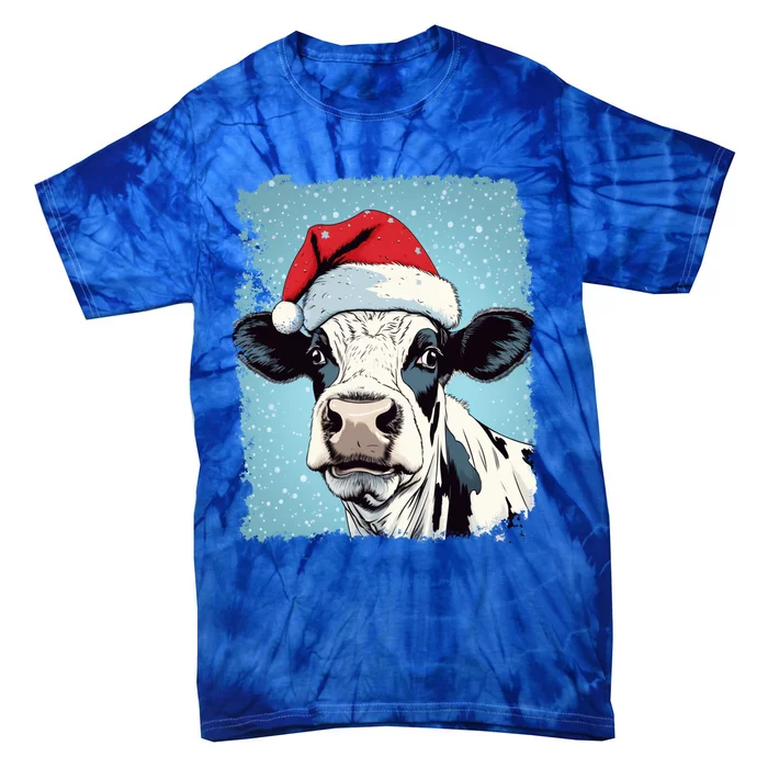 Pop Art Colorful Cow Christmas Gift Tie-Dye T-Shirt