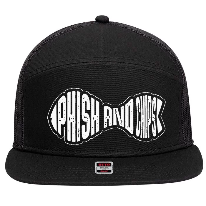 Phish and Chips Hacker 7 Panel Mesh Trucker Snapback Hat