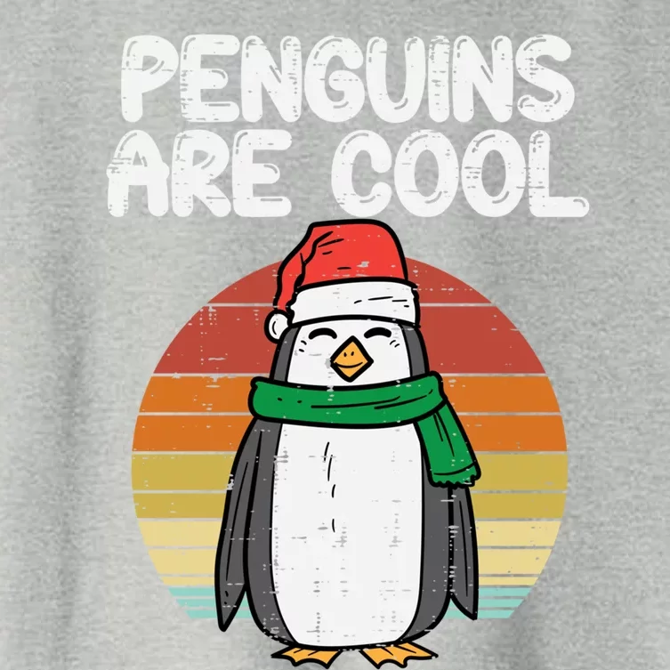 Penguins Are Cool Funny Animal Christmas Pjs Xmas Pajamas Gift Women's Crop Top Tee