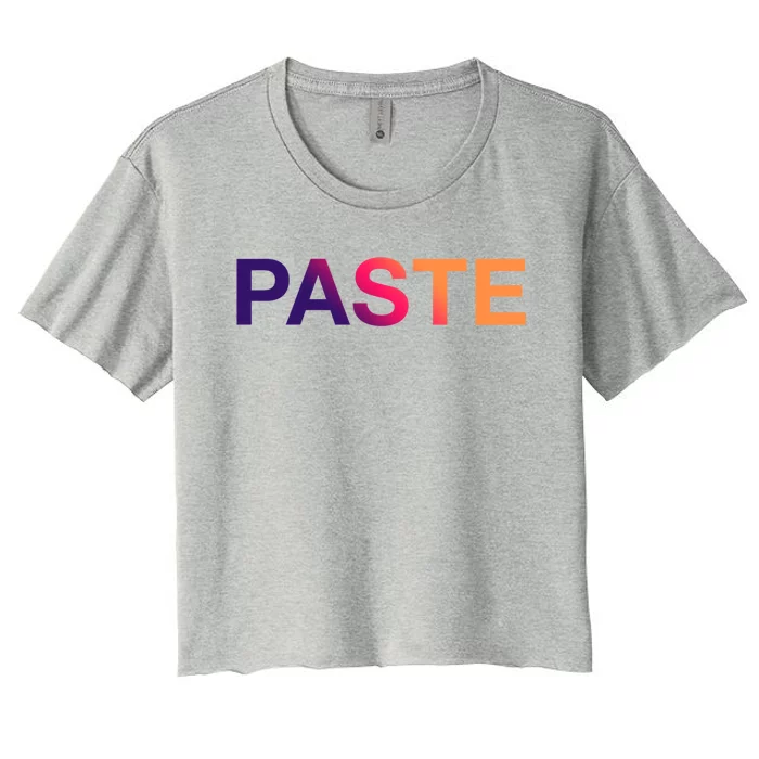 Paste And Copy Matching Father Mother Gift Women's Crop Top Tee