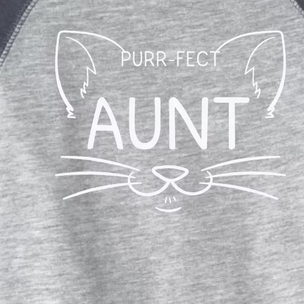 Purrfect Aunt Cat Owner Kitty Best Aunties Whiskers Toddler Fine Jersey T-Shirt