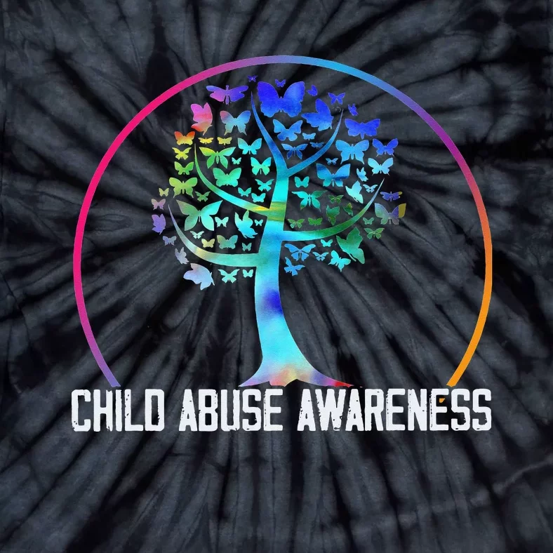 Protect All Child Abuse Prevention Awareness Month Tie-Dye T-Shirt