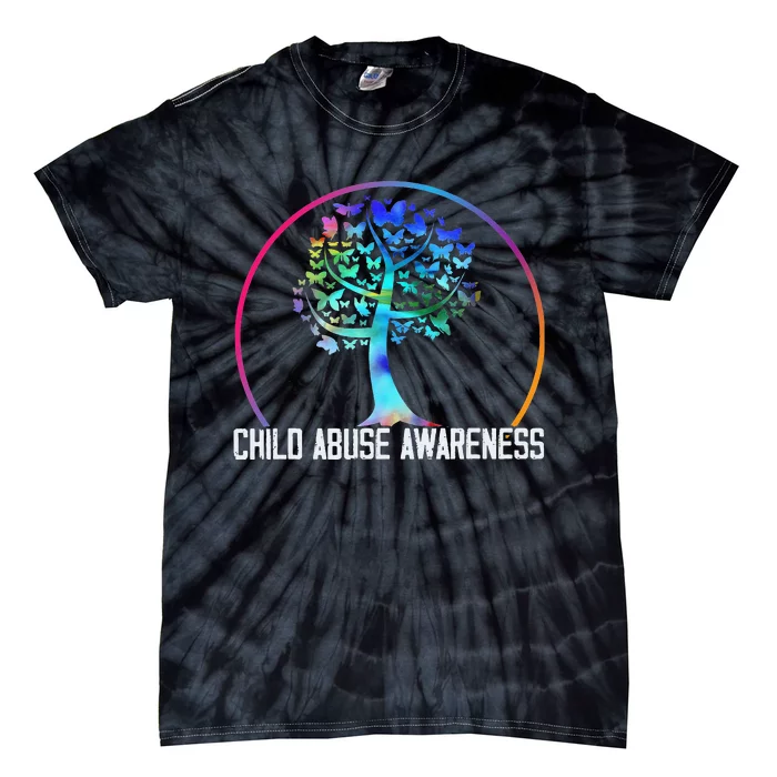 Protect All Child Abuse Prevention Awareness Month Tie-Dye T-Shirt