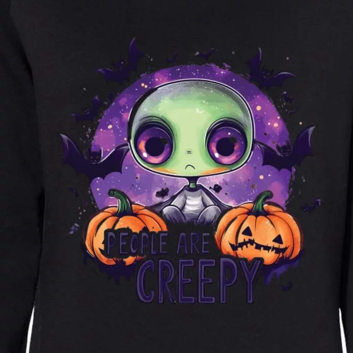 People Are Creepy Halloween Season Womens California Wash Sweatshirt