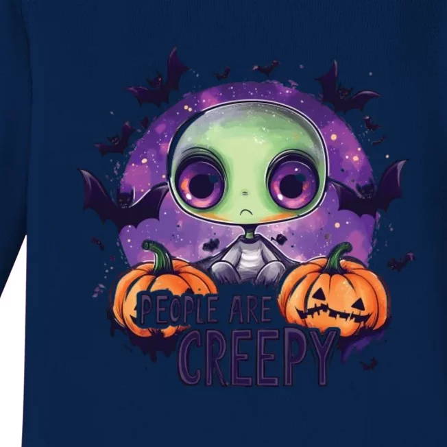 People Are Creepy Halloween Season Baby Long Sleeve Bodysuit