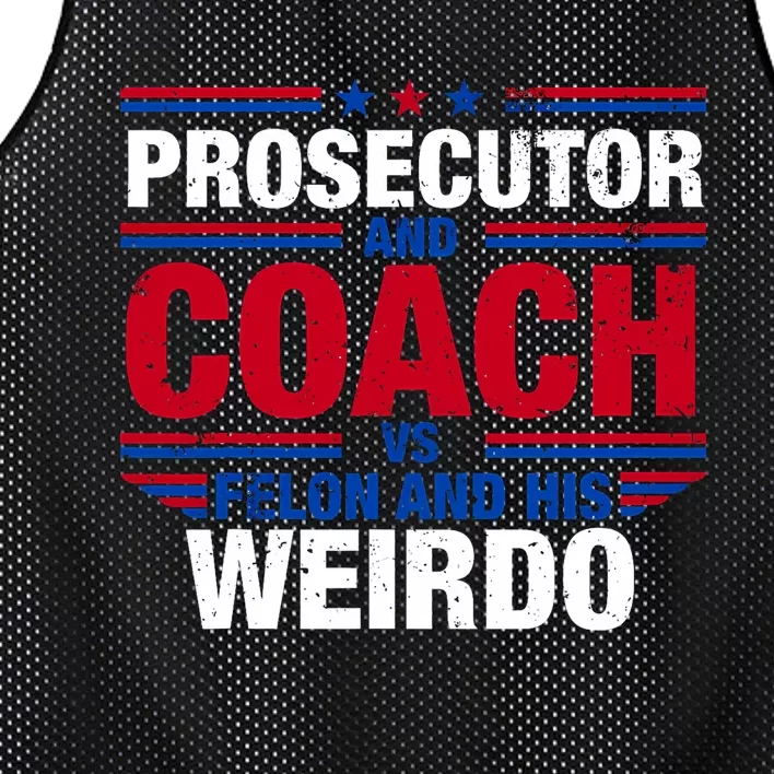 Prosecutor And Coach Vs Felon And His Weirdo Harris Waltz Mesh Reversible Basketball Jersey Tank