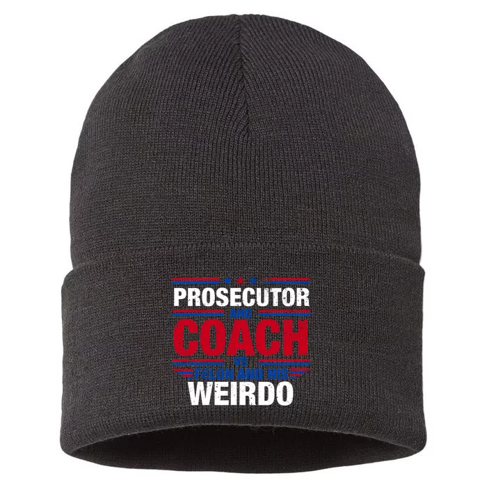 Prosecutor And Coach Vs Felon And His Weirdo Harris Waltz Sustainable Knit Beanie