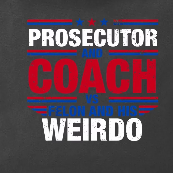 Prosecutor And Coach Vs Felon And His Weirdo Harris Waltz Zip Tote Bag