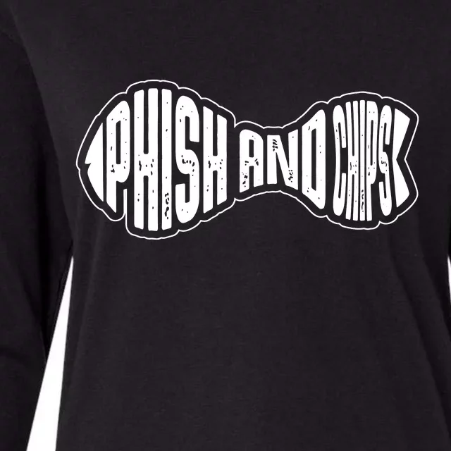 Phish And Chips, Hacker Womens Cotton Relaxed Long Sleeve T-Shirt