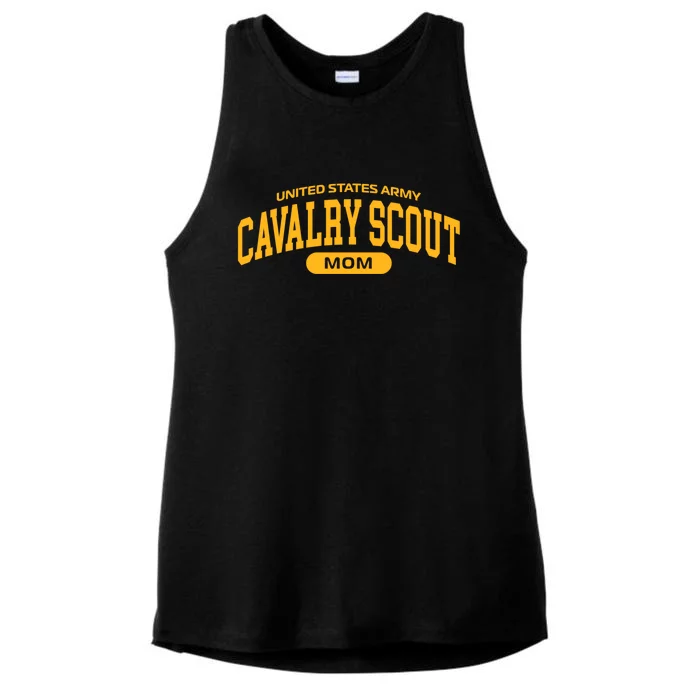 Proud Army Cavalry Scout Mom Funny Gift Ladies Tri-Blend Wicking Tank