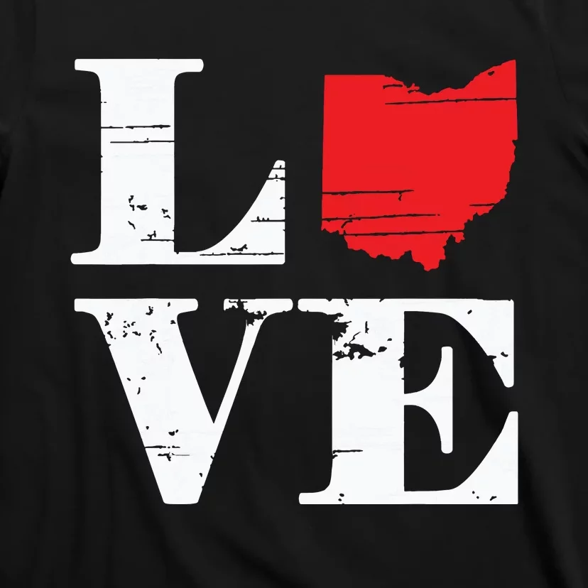 Proud America Citizen State Flag Land Map Love Ohio T-Shirt