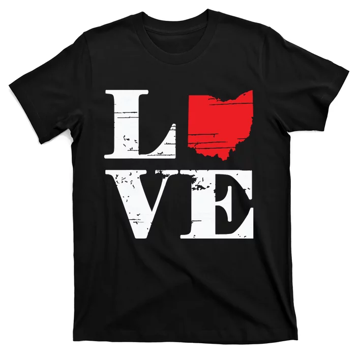 Proud America Citizen State Flag Land Map Love Ohio T-Shirt