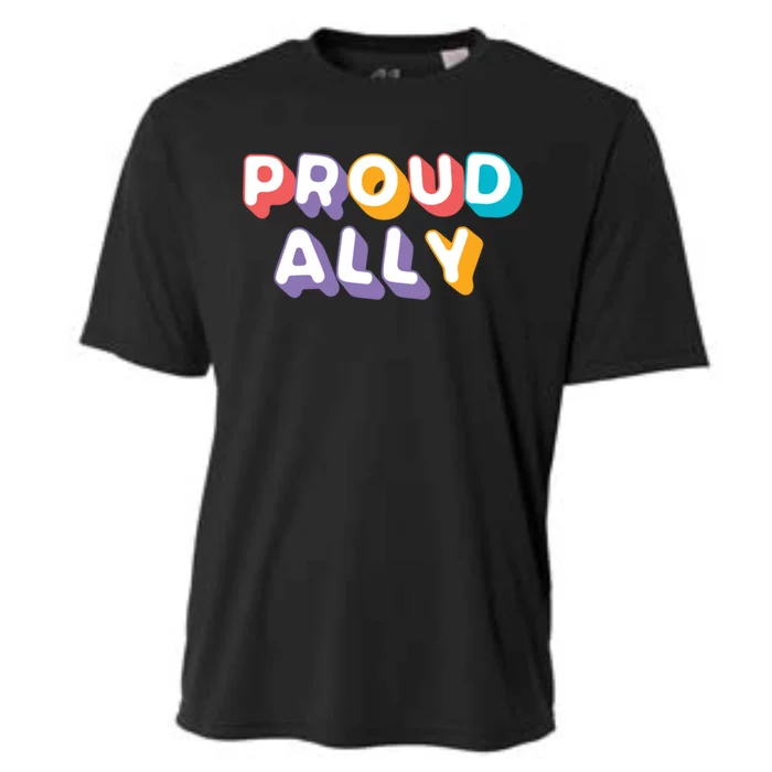 Proud Ally Colorful Statet Tee For Pride Month Lgbtq Gift Cooling Performance Crew T-Shirt