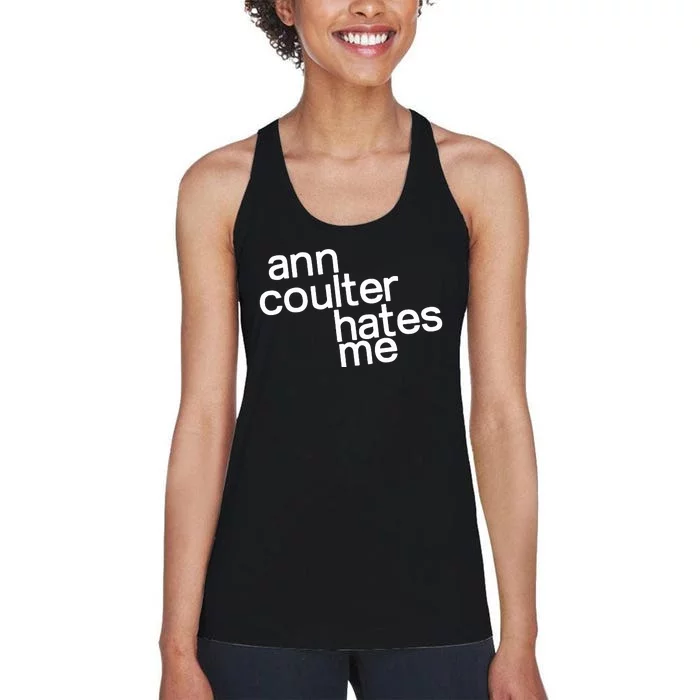 Popculturetees Ann Coulter Hates Me Women's Racerback Tank