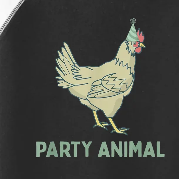 Party Animal Chicken Birthday, Chicken Birthday Toddler Fine Jersey T-Shirt