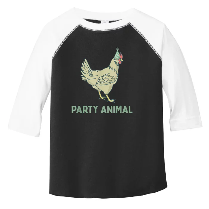 Party Animal Chicken Birthday, Chicken Birthday Toddler Fine Jersey T-Shirt