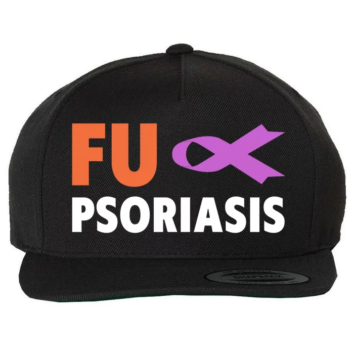 Psoriasis Awareness Cute Gift Fu Psoriasis Awareness Gift Wool Snapback Cap