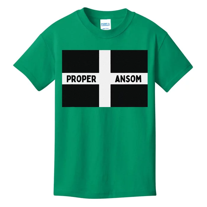 Proper Ansom Cornish Saying Cornwall Kids T-Shirt