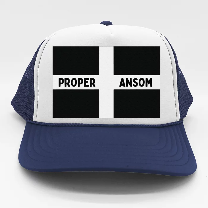 Proper Ansom Cornish Saying Cornwall Trucker Hat