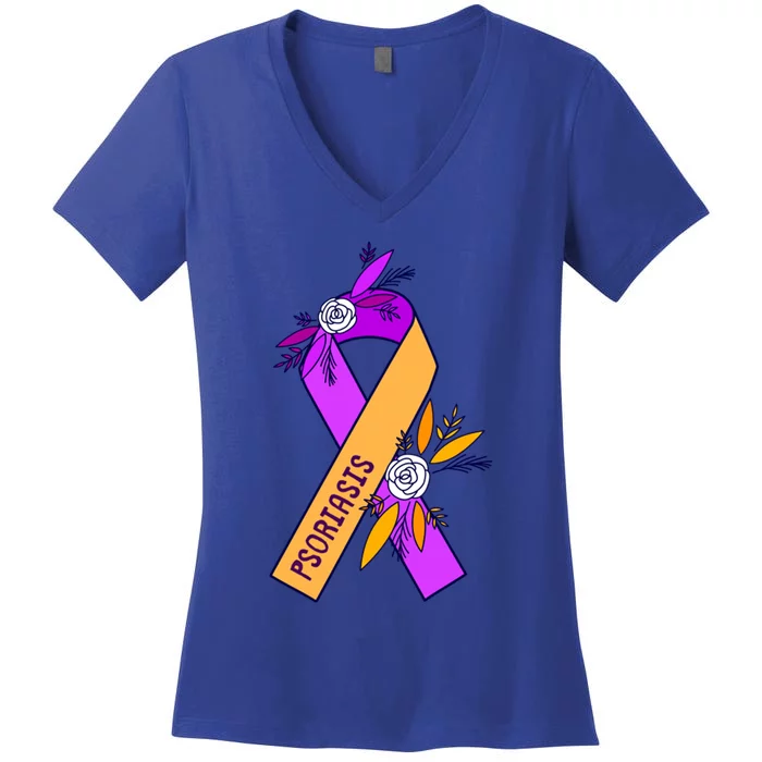 Psoriasis Awareness Cool Gift Women's V-Neck T-Shirt