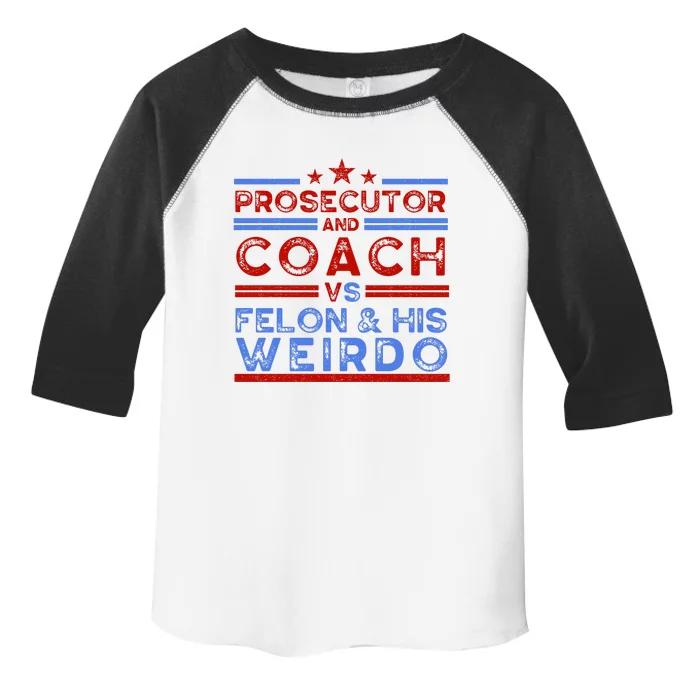 Prosecutor And Coach Vs Felon And His Weirdo Toddler Fine Jersey T-Shirt