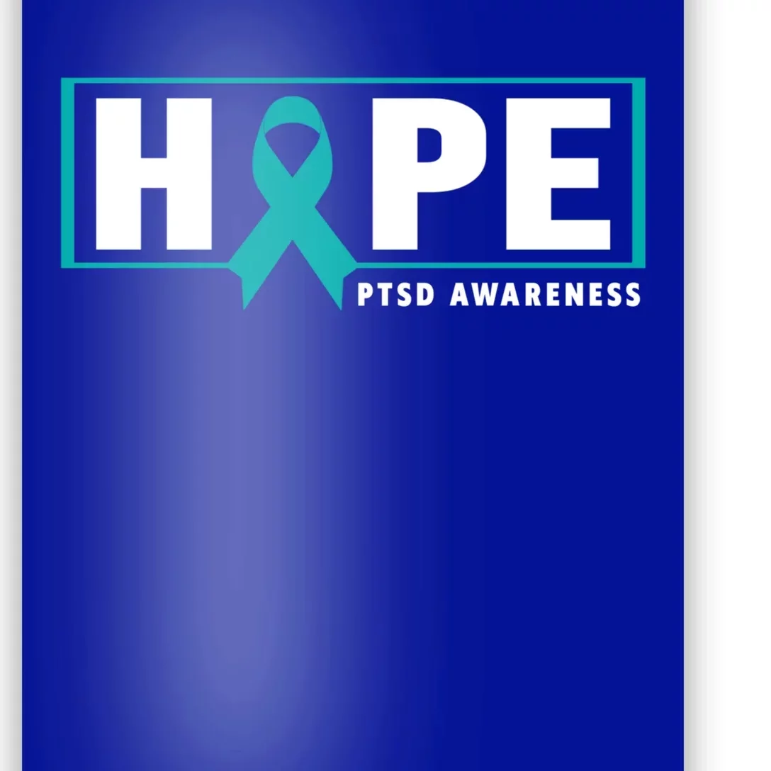 Ptsd Awareness Cute Gift Funny Gift Teal Ribbon Hope Ptsd Awareness Cute Gift Poster