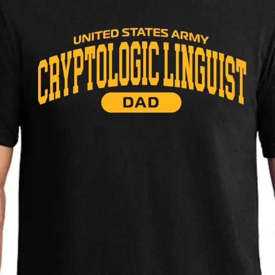 Proud Army Cryptologic Linguist Dad Gift Pajama Set