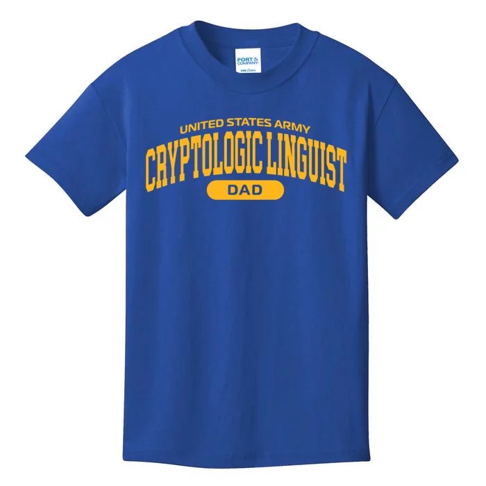 Proud Army Cryptologic Linguist Dad Gift Kids T-Shirt