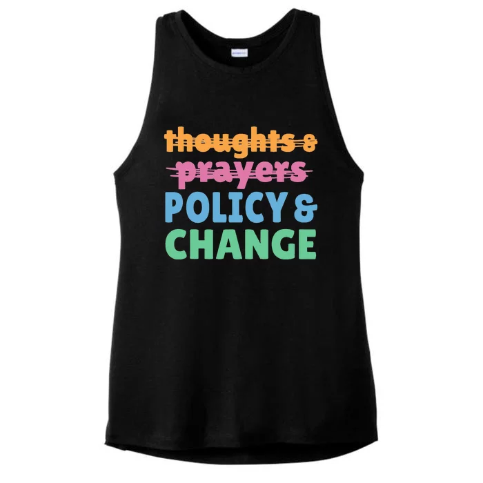 Policy and Change  Policy and Change Ladies Tri-Blend Wicking Tank