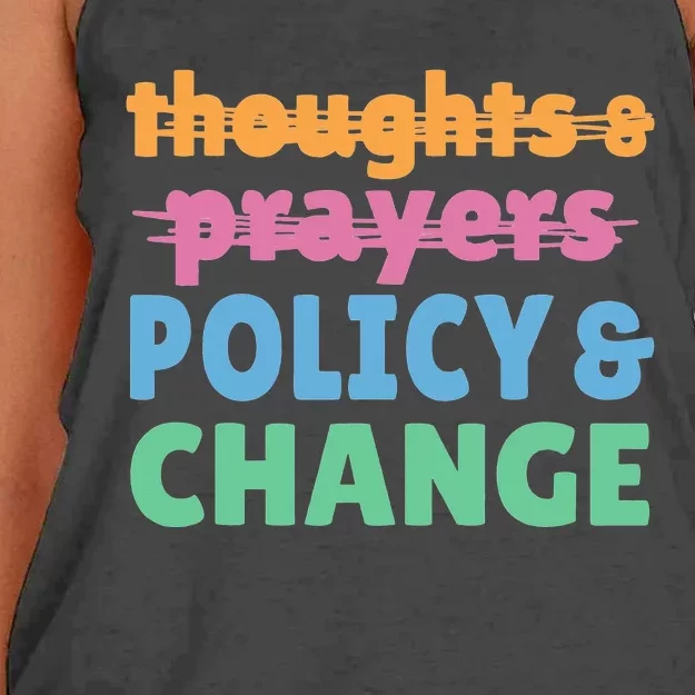 Policy and Change  Policy and Change Women's Knotted Racerback Tank