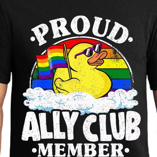 Proud Ally Club Member Rubber Duck Rainbow Gay Lesbian LGBT Pajama Set