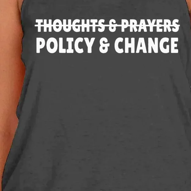 Policy and Change  Policy and Change Women's Knotted Racerback Tank