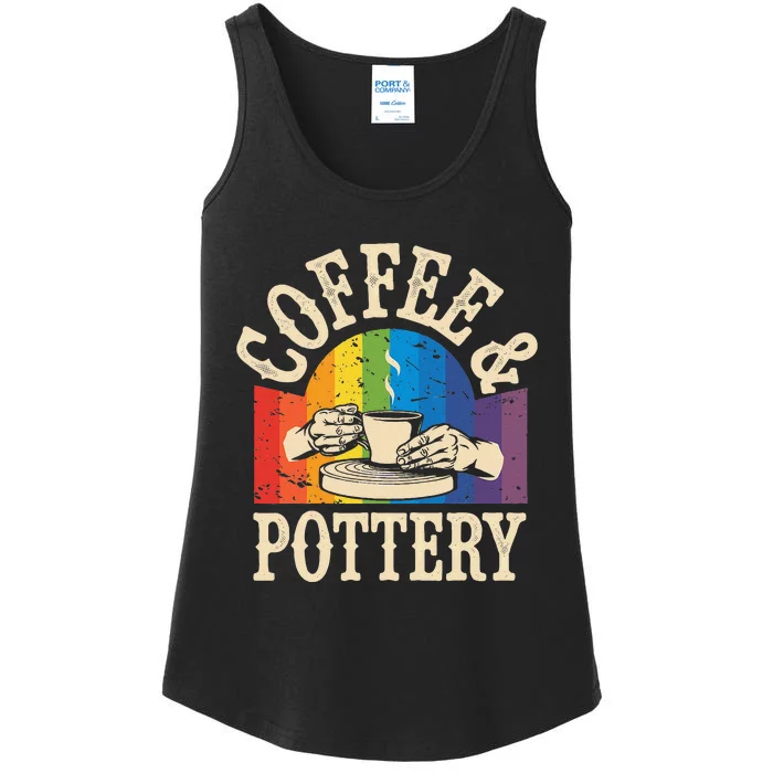 Pottery And Coffee Ceramic Artist Ladies Essential Tank