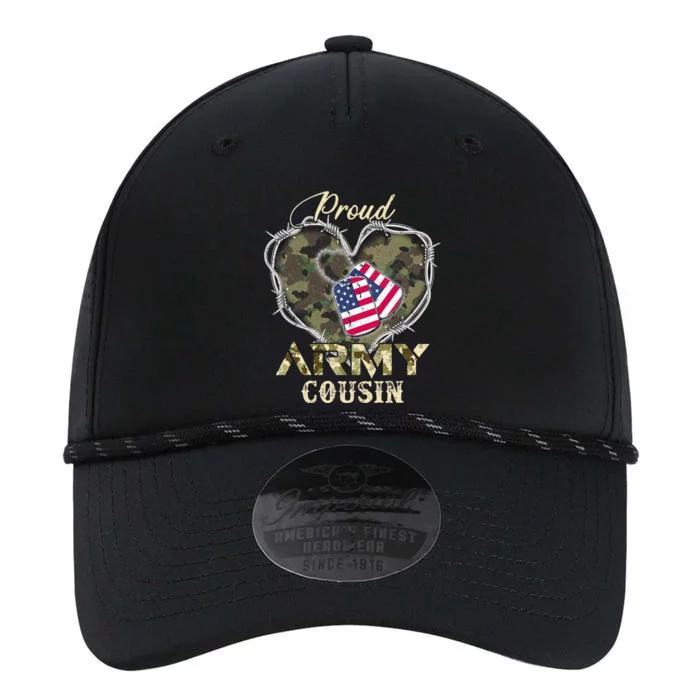 Proud Army Cousin With Heart American Flag For Veteran Performance The Dyno Cap