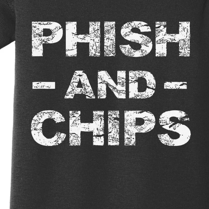 P.H.I.S.H And Chips Funny Hacker Baby Bodysuit