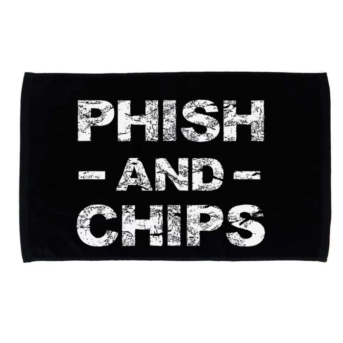 P.H.I.S.H And Chips Funny Hacker Microfiber Hand Towel