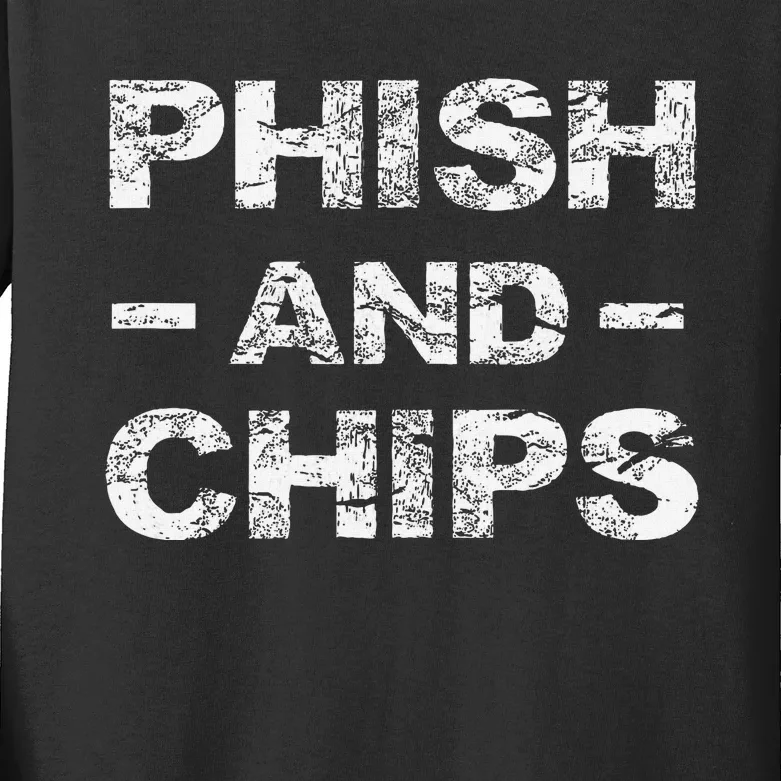 P.H.I.S.H And Chips Funny Hacker Kids Long Sleeve Shirt