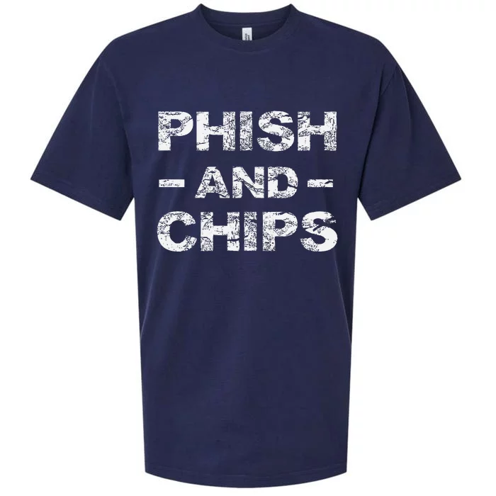 P.H.I.S.H And Chips Funny Hacker Sueded Cloud Jersey T-Shirt