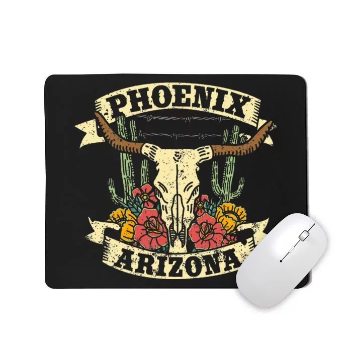 Phoenix Arizona Design Desert Vintage Cactus Mousepad