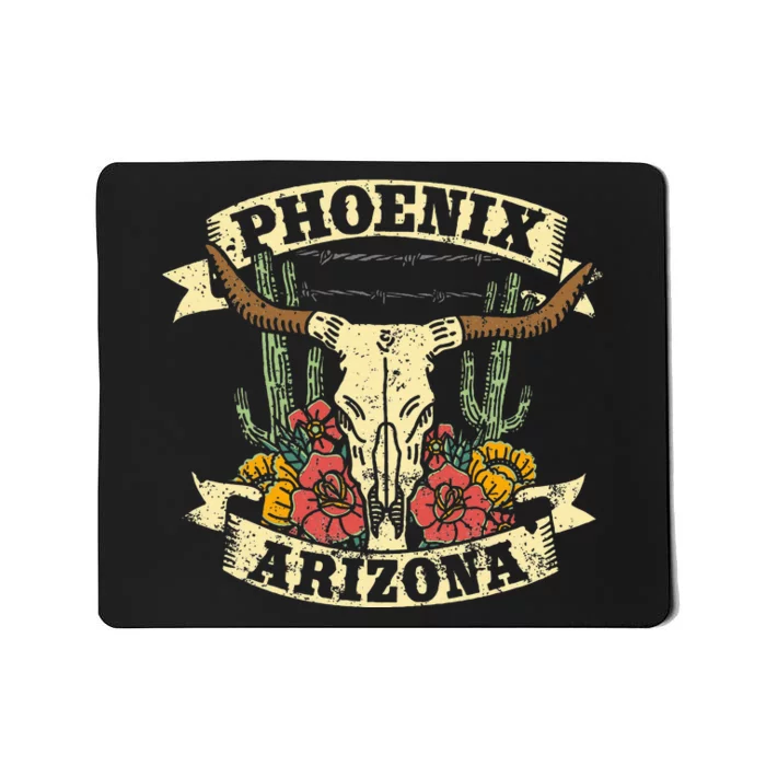 Phoenix Arizona Design Desert Vintage Cactus Mousepad