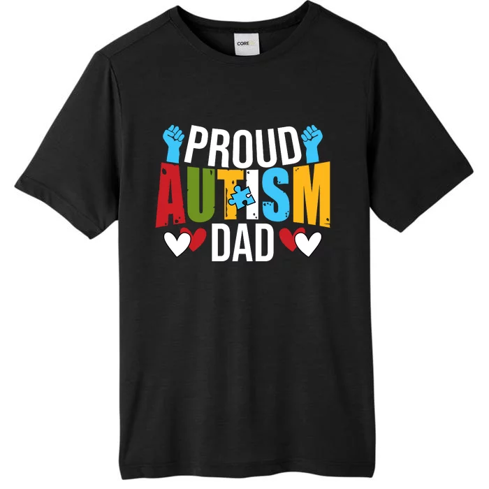 Proud Autism Dad Autism Awareness Day ChromaSoft Performance T-Shirt