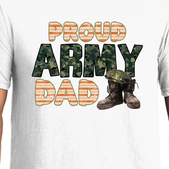 Proud Army Dad Boots Veteran Camo Gift Father's Day Pajama Set