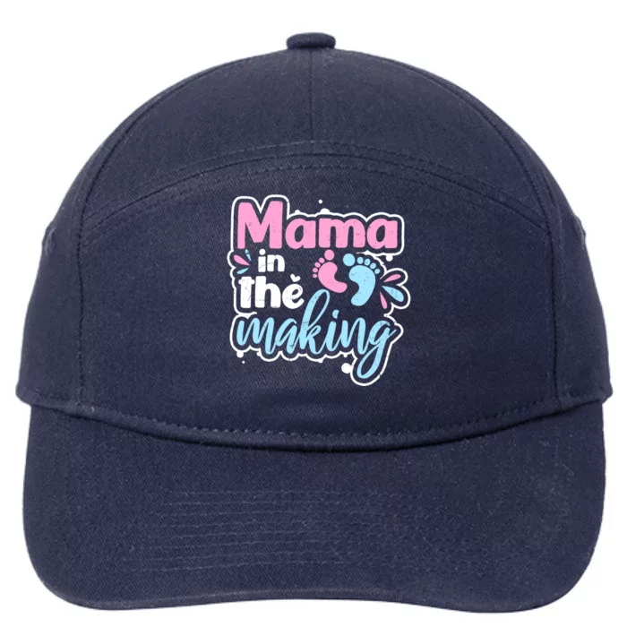 Pregnancy Announcet Design Mama In The Making Gift 7-Panel Snapback Hat