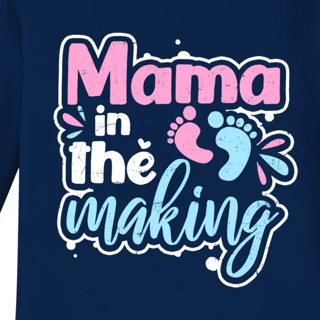 Pregnancy Announcet Design Mama In The Making Gift Baby Long Sleeve Bodysuit