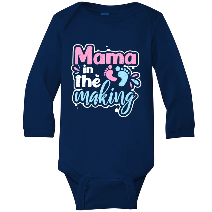 Pregnancy Announcet Design Mama In The Making Gift Baby Long Sleeve Bodysuit