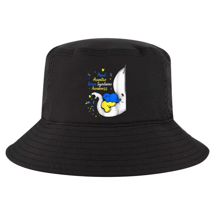 Proud Auntie Down Syndrome Awareness Day Elephant T21 Wo Cool Comfort Performance Bucket Hat