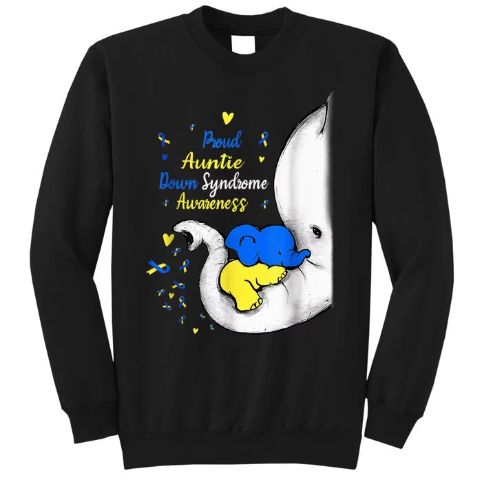 Proud Auntie Down Syndrome Awareness Day Elephant T21 Wo Sweatshirt