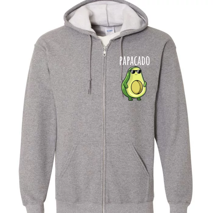 Pregnancy Announcements Dad Funny Papacado Full Zip Hoodie