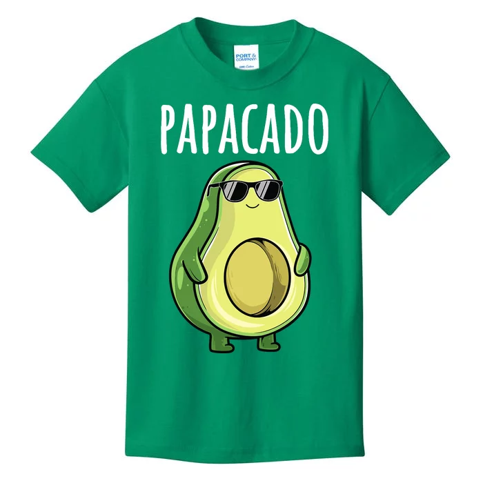 Pregnancy Announcements Dad Funny Papacado Kids T-Shirt