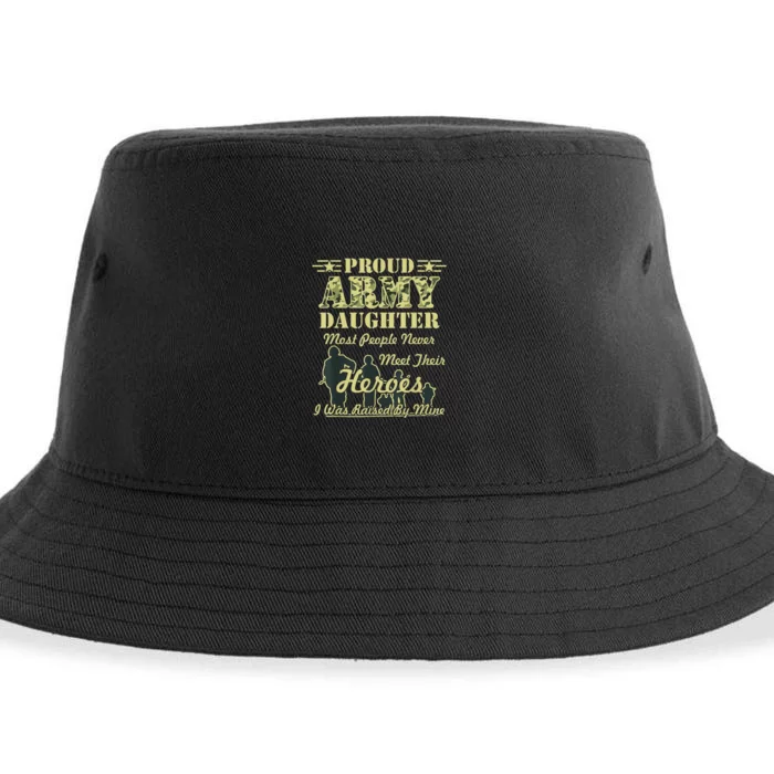 Proud Army Daughter Gift Sustainable Bucket Hat